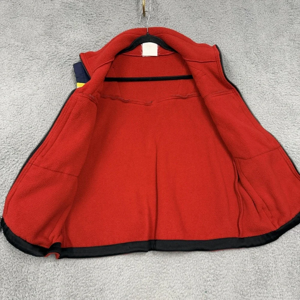 Spyder Vest‎ Mens Small Red Blue Fleece Zip Front Ski Snowboard Outdoor
